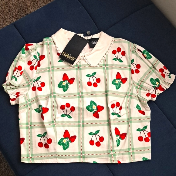 Collectif Tops - COLLECTIF size L Betty Picnic blouse